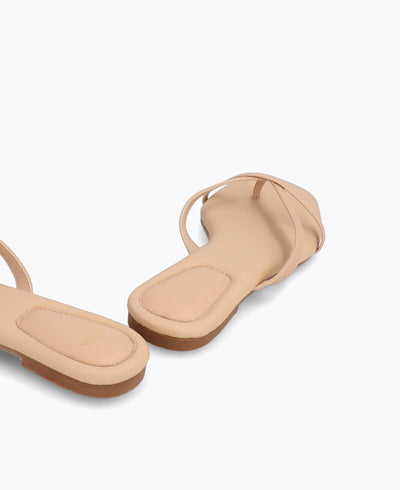 Karissa Flat Sandals - Nude