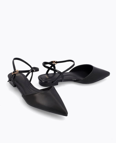 Keily Flat Pumps - Black