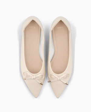 Lidya Ballerina Flats - Beige