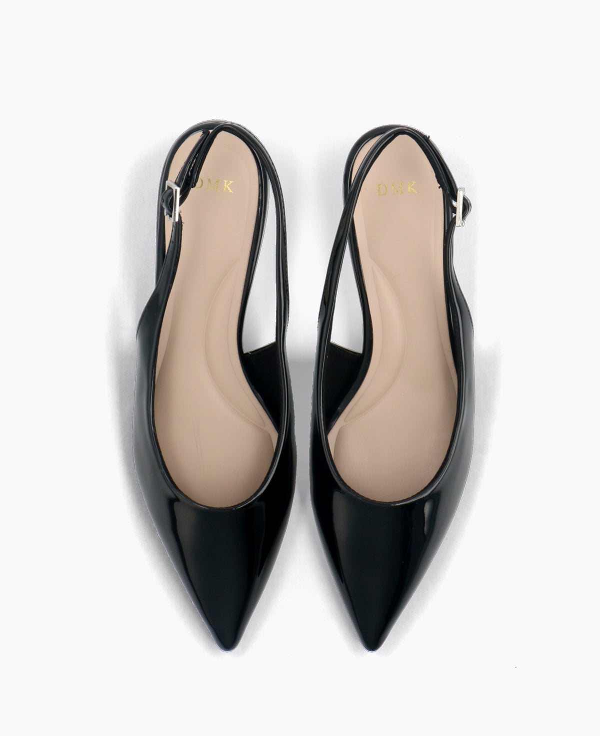 Rosalie Slingback Heel Pumps - Black (Patent/Glossy)