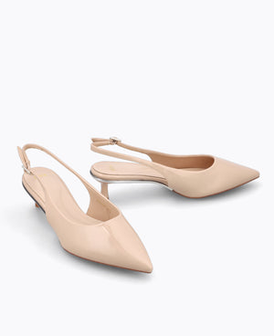 Rosalie Slingback Heel Pumps - Nude