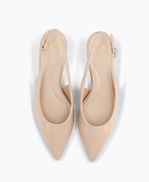 Rosalie Slingback Heel Pumps - Nude