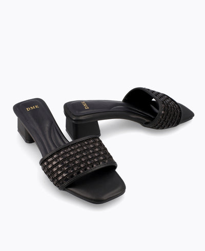 Lottie Heel Sandals - Black