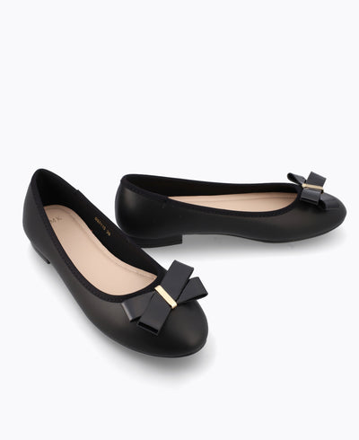 Lucinda Ballerina Flats - Black