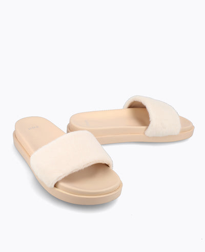 Lunelle Platform Sandals - Beige
