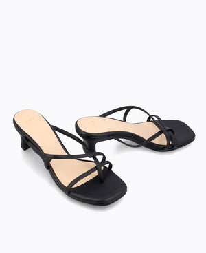 Lyra Heel Sandals - Black