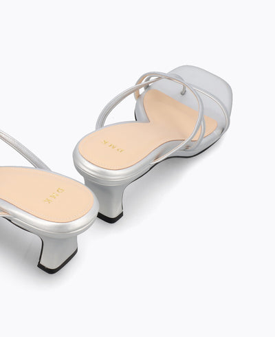 Lyra Heel Sandals - Silver