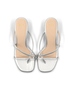 Lyra Heel Sandals - Silver