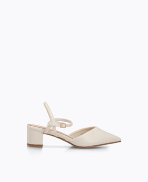 Mabel Block Heel Pumps - Beige