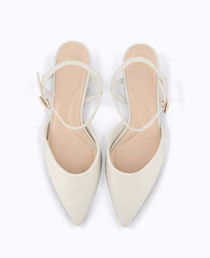 Mabel Block Heel Pumps - Beige