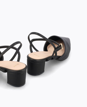 Mabel Block Heel Pumps - Black