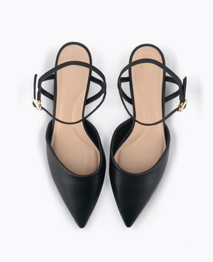 Mabel Block Heel Pumps - Black