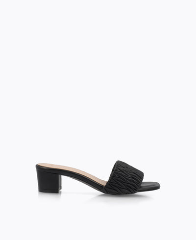 Mathilda Slip-On Heel Sandals - Black