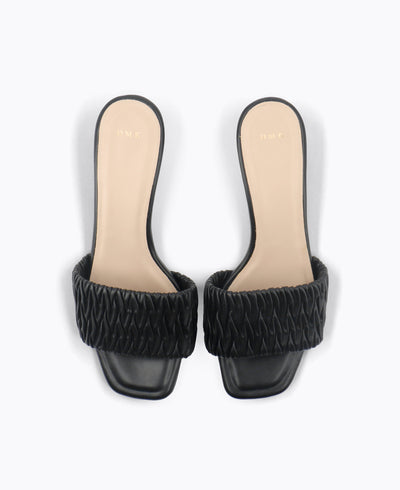 Mathilda Slip-On Heel Sandals - Black