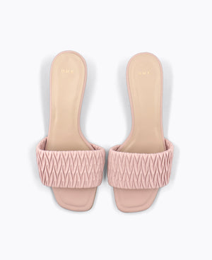Mathilda Slip-On Heel Sandals - Pink