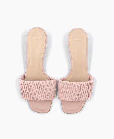 Mathilda Slip-On Heel Sandals - Pink