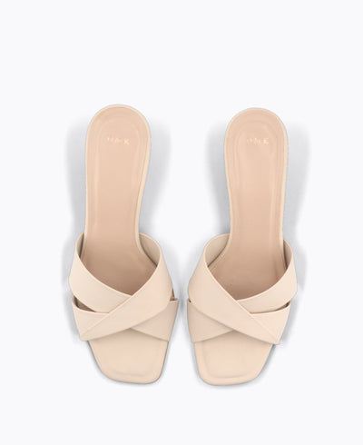 Melanie Heel Sandals - Beige