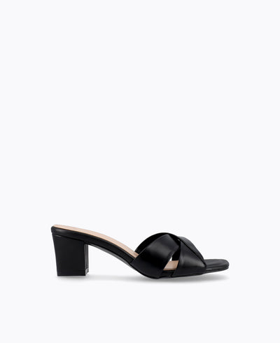 Melanie Heel Sandals - Black