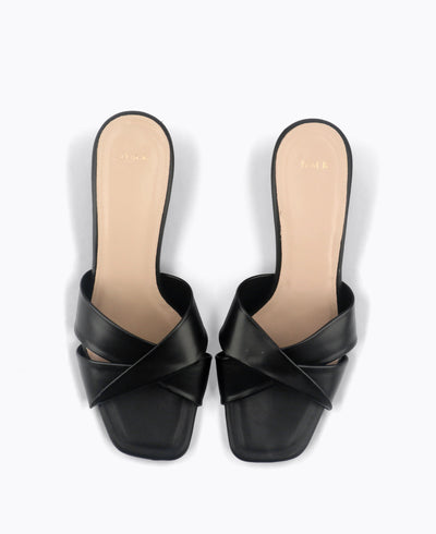 Melanie Heel Sandals - Black