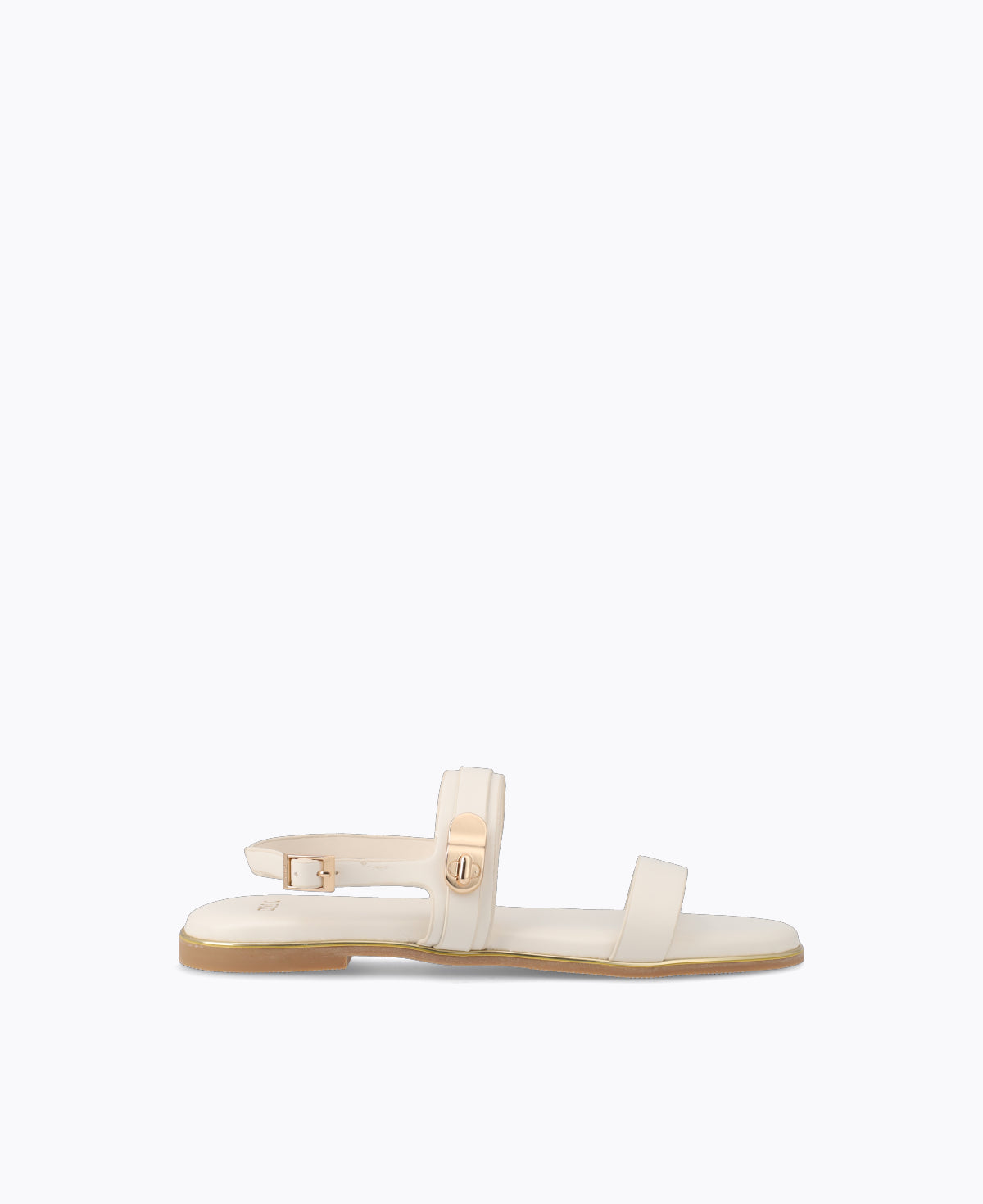 Nola Strappy Flat Sandals - Beige