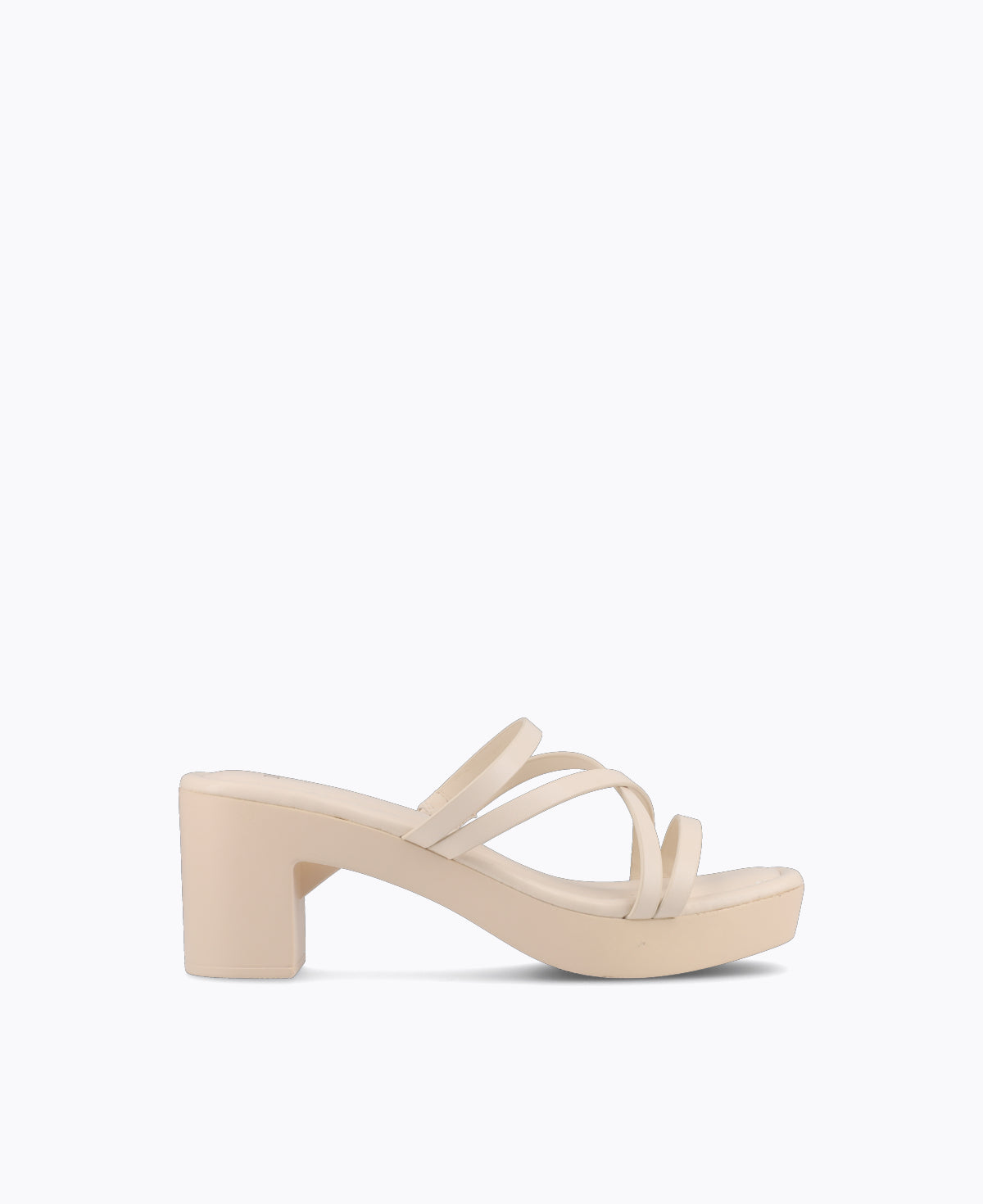 Polly Platform Heel Sandals - Beige