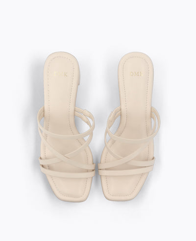 Polly Platform Heel Sandals - Beige