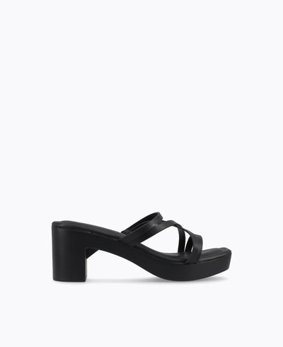 Polly Platform Heel Sandals - Black