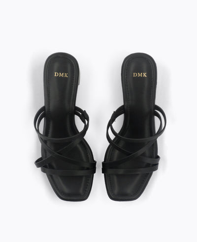 Polly Platform Heel Sandals - Black