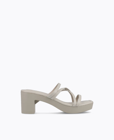 Polly Platform Heel Sandals - Grey