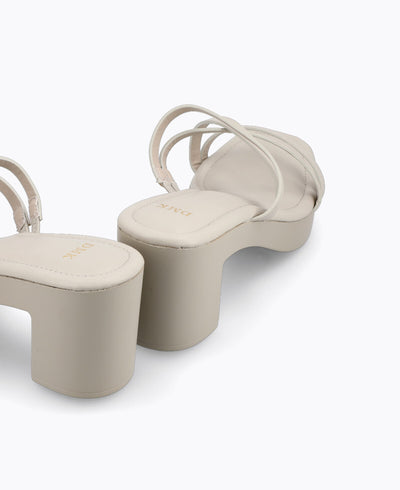 Polly Platform Heel Sandals - Grey