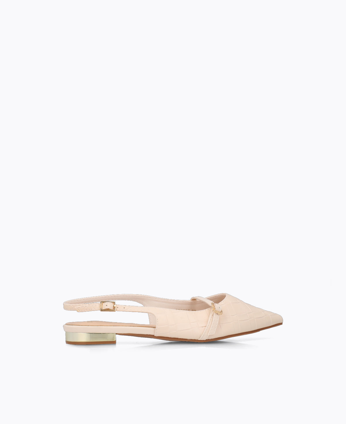 Raelyn Slingback Flat Pumps - Beige