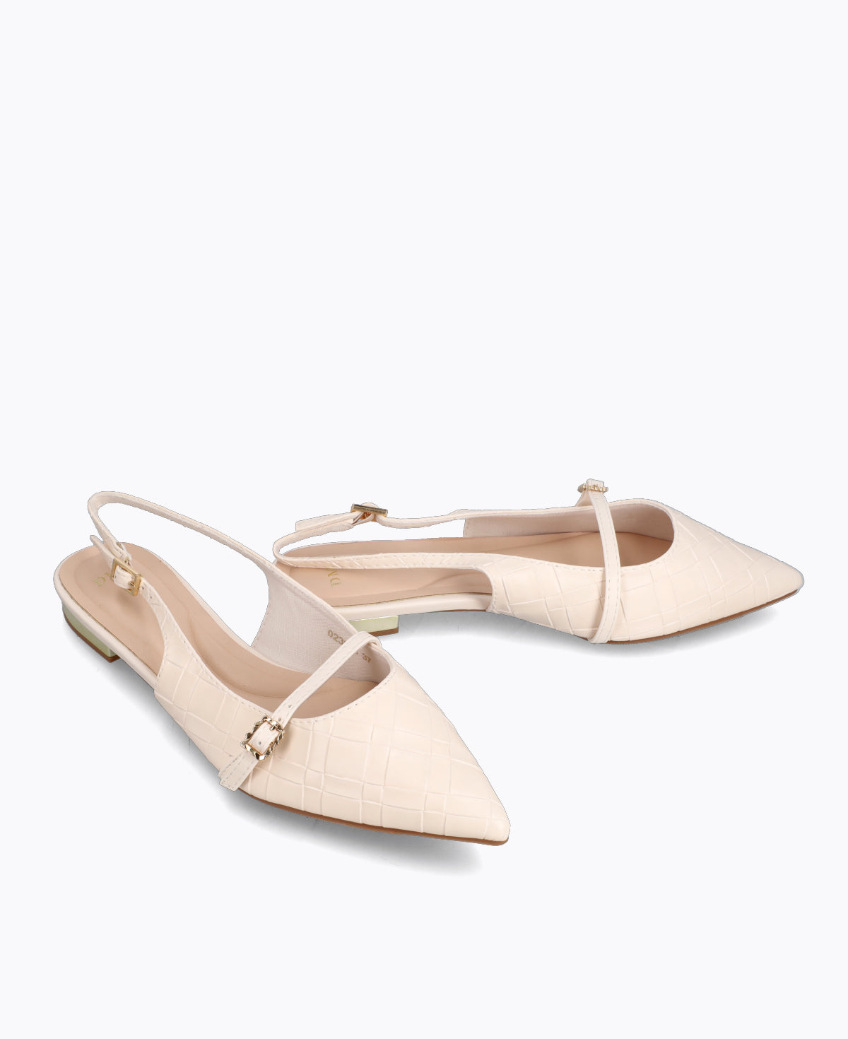 Raelyn Slingback Flat Pumps - Beige