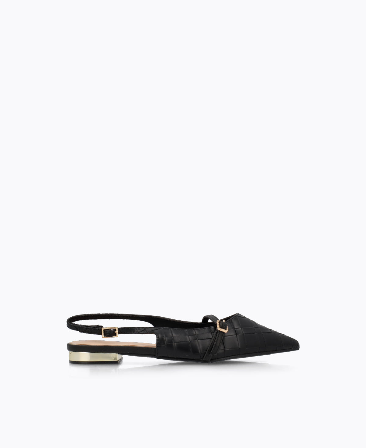 Raelyn Slingback Flat Pumps - Black