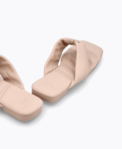 Reiko Flat Sandals - Nude