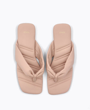 Reiko Flat Sandals - Nude