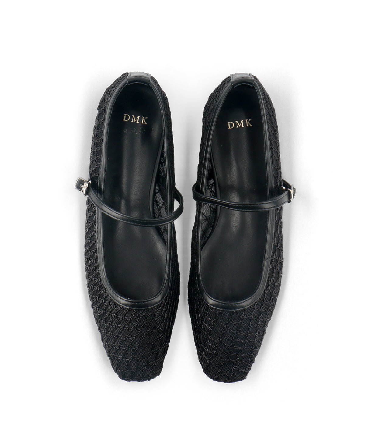 Thea Mesh Mary Jane Flats - Black