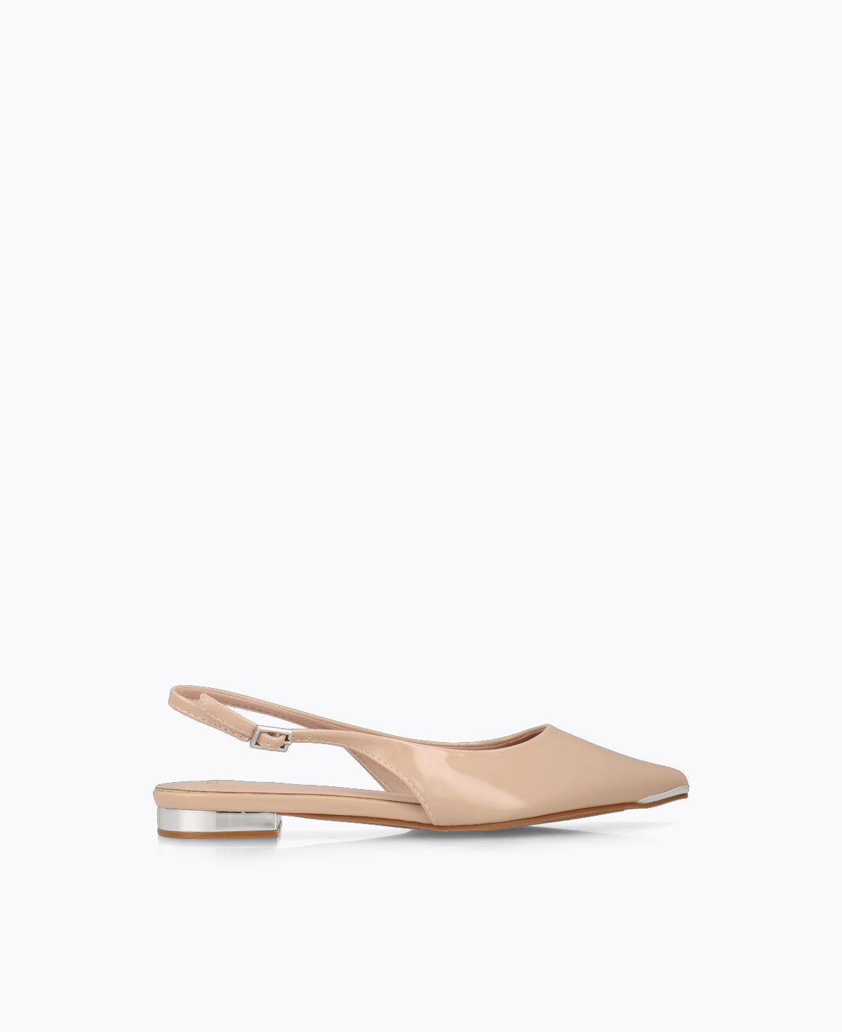 Bella Slingback Flat Pumps - Nude