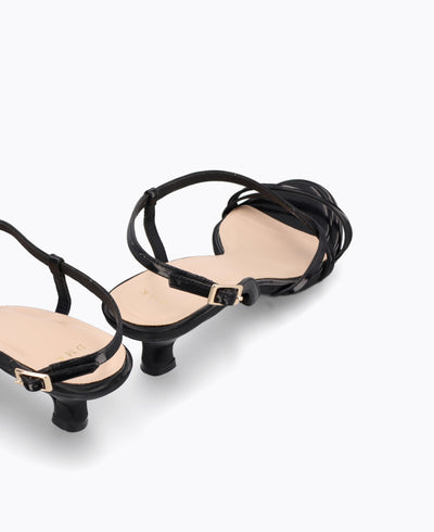 Yuki Heel Sandals - Black