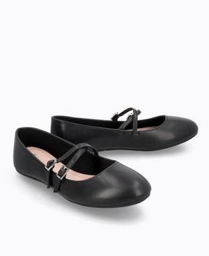 Allie Mary Jane Flats - Black