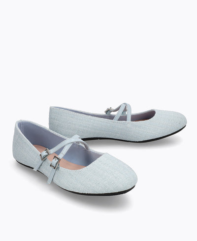 Allie Mary Jane Flats - Blue