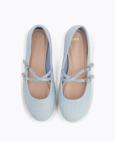 Allie Mary Jane Flats - Blue