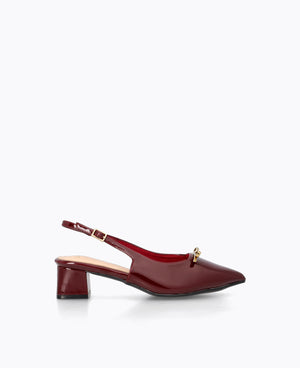 Amora Slingback Heel Pumps - Maroon