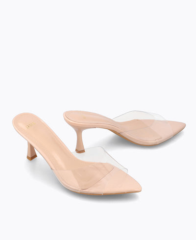 Ariel Heel Sandals - Nude