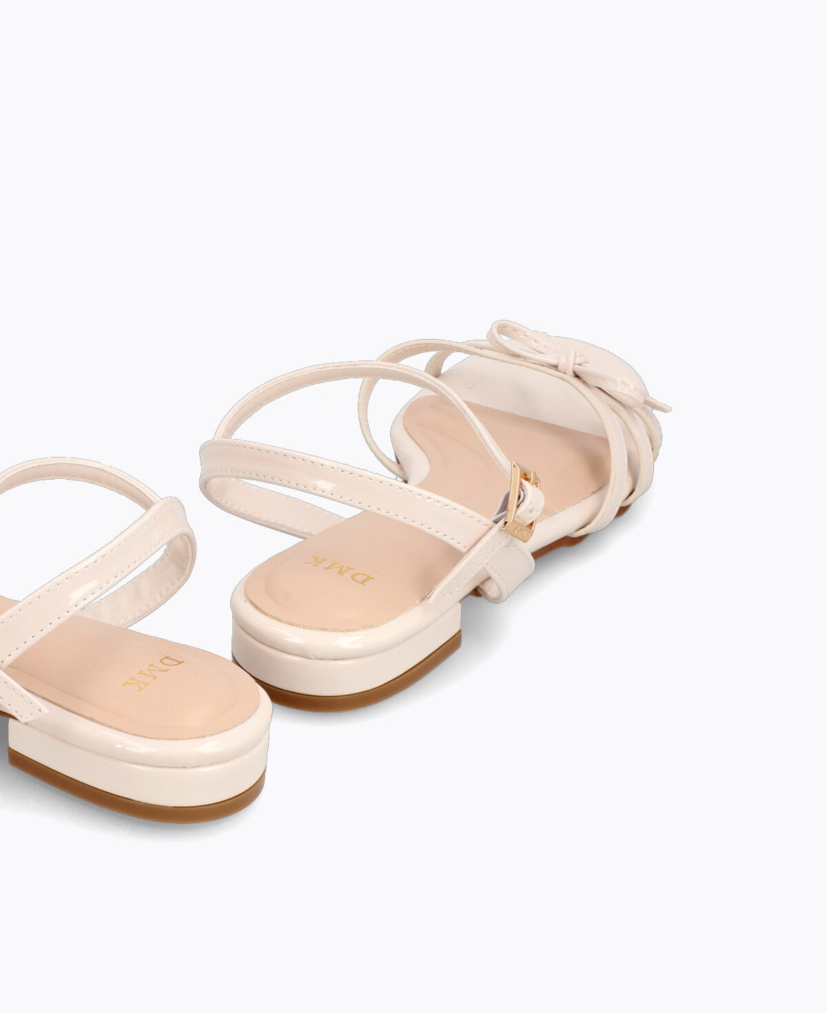 Aurora Bow Flat Sandals - Beige