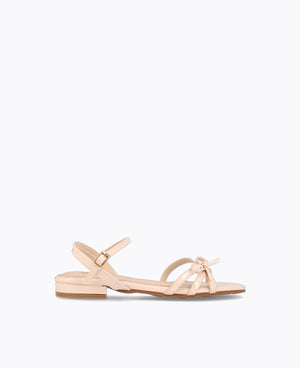 Aurora Bow Flat Sandals - Nude