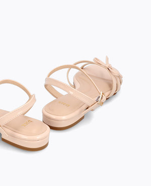 Aurora Bow Flat Sandals - Nude