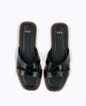 Billie Flat Sandals - Black