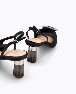 Briella Slingback Heel Pumps - Black