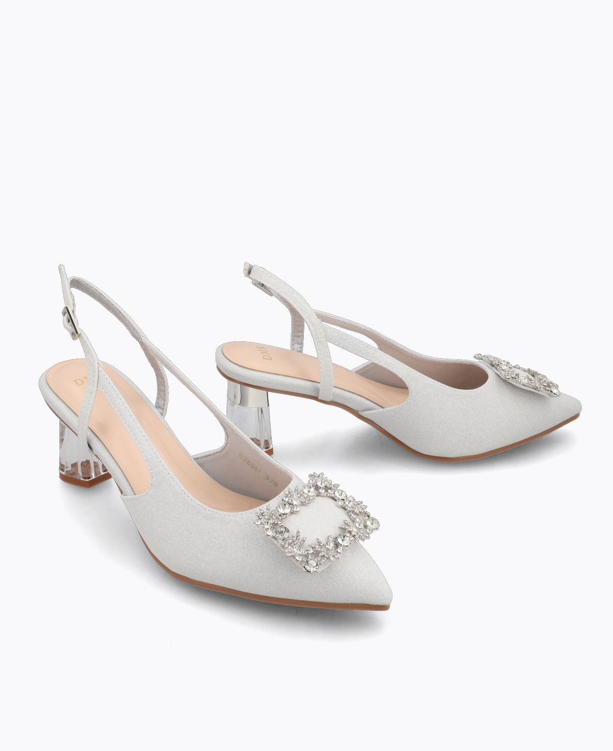 Briella Slingback Heel Pumps - Silver