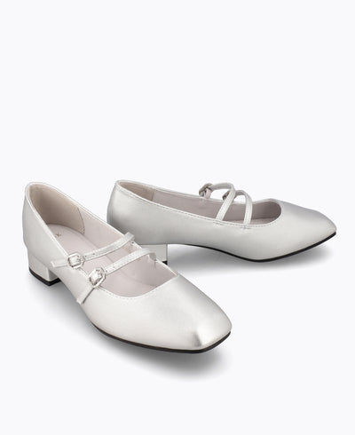 Carrie Mary Janes - Silver